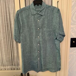 Men's blue Tasso Elba Short Sleeve Shirt